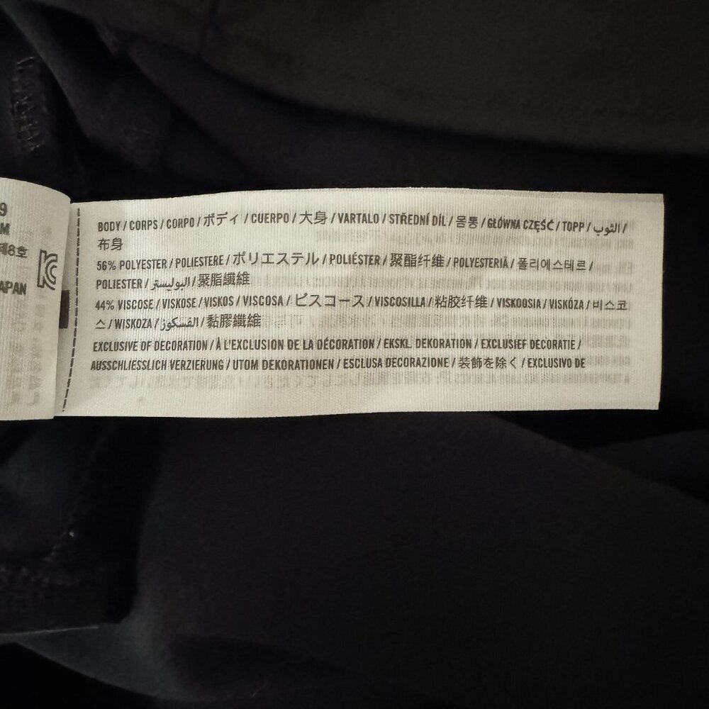 Abercrombie & Fitch Satin Long Sleeve Open Back Mini Dress Black Women's Size L - Picture 10 of 10